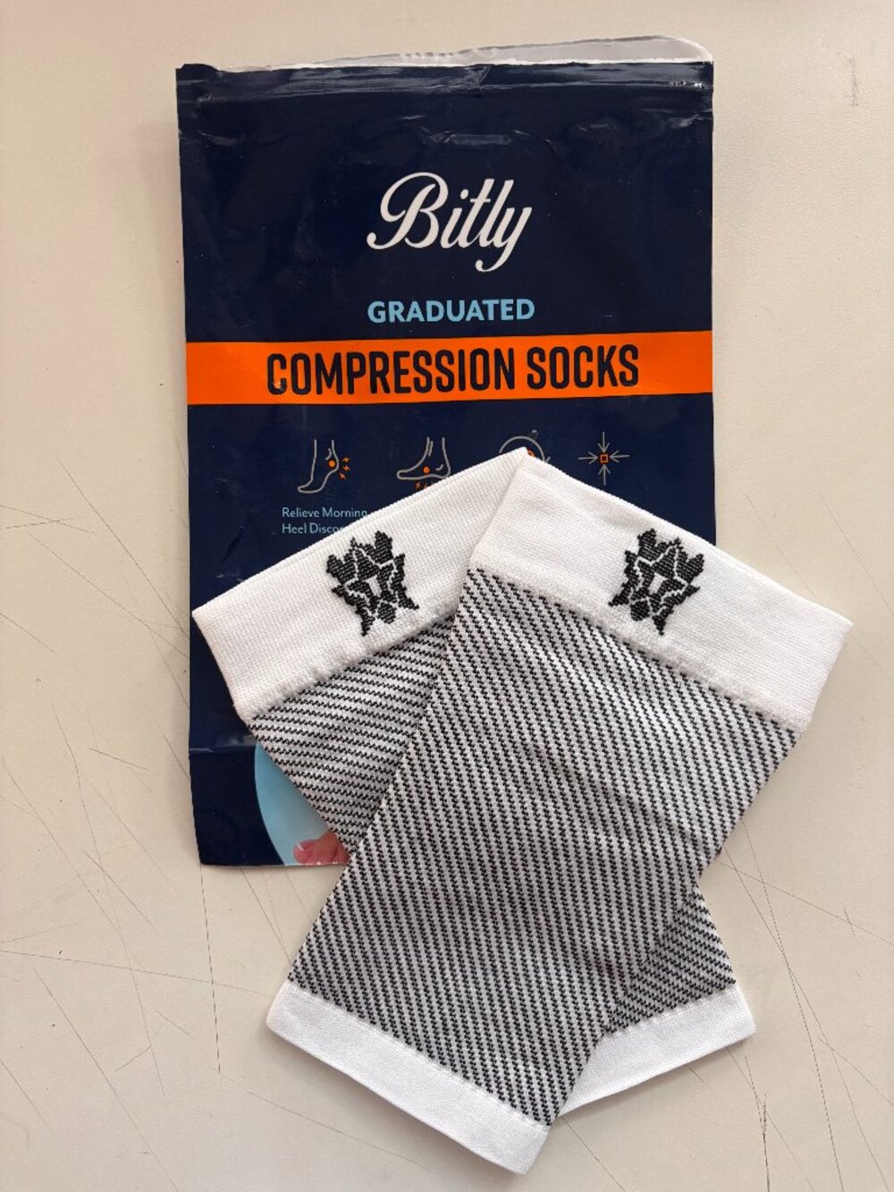 Bitty compression socks - MD WHITE
